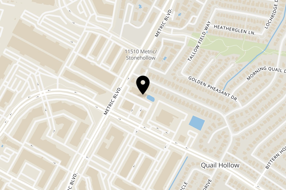 Map showing the location of Halal Bros Braker Lane on 1910 W Braker Ln #800 in Austin